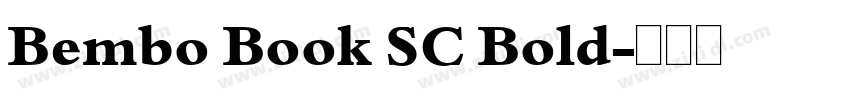 Bembo Book SC Bold字体转换